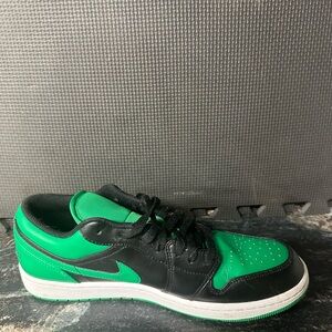 Air Jordan 1 Low Black Lucky Green Men’s Size 10.5